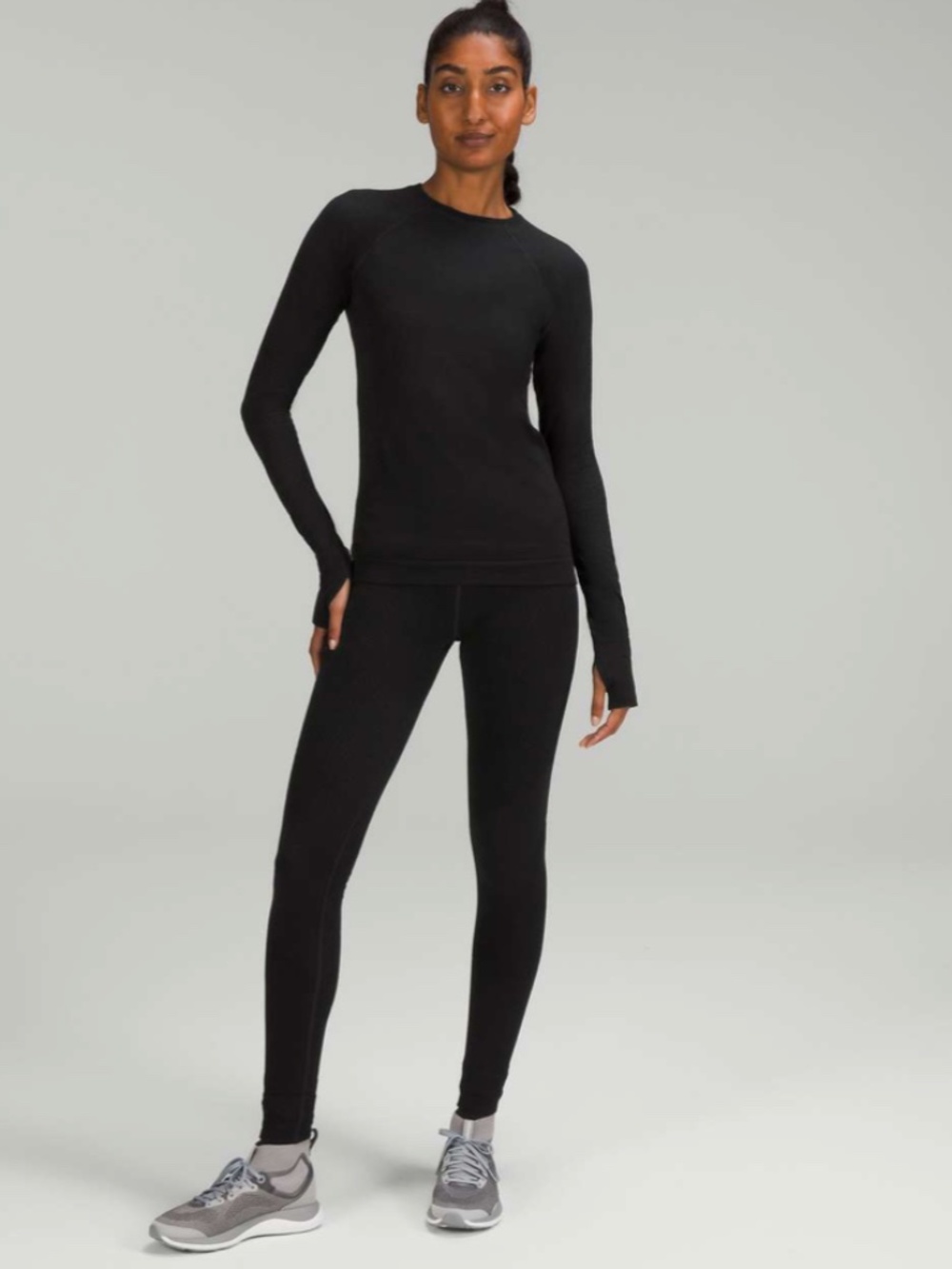 FULL SET Lululemon Keep the Heat Thermal High-Rise Tight & Longlseeve Shirt